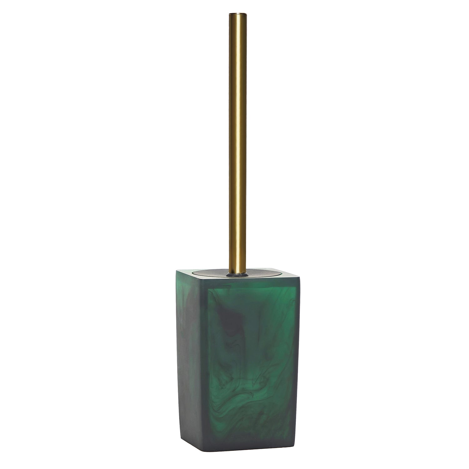 VESTIAMO CASA - Portascopino con scopino Effetto Marmo Verde - h41x10x10 cm